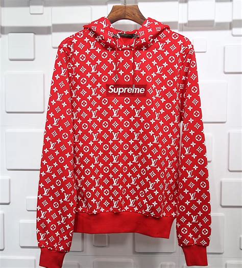 supreme x lv hoodie white|supreme louis vuitton pullover.